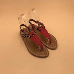 CORIOLAN Nubuck Red Printed Zebra-35