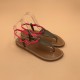 CORIOLAN Velours Métal Italiano Fluo rose- 37