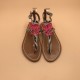 HELIOTROP Printed Zebra and Neon Patent Pink Leather - 40