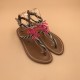 HELIOTROP Printed Zebra and Neon Patent Pink Leather - 40
