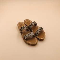 SENANQUE Cuir imprimé leopard 37