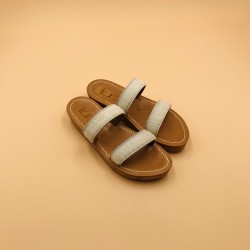 SENANQUE Printed White leather - 37