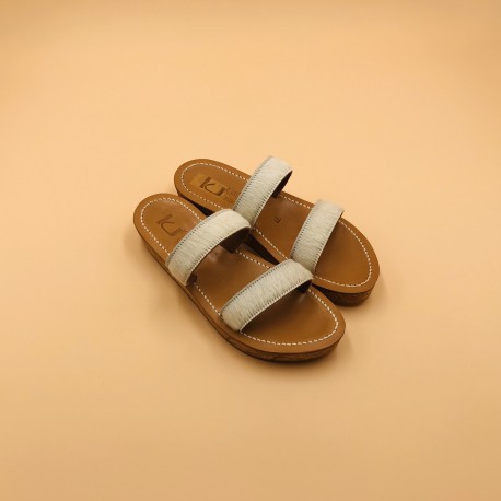 SENANQUE Printed White leather - 37