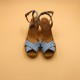 ESTRELLIS Cuir Vichy Ciel - 41