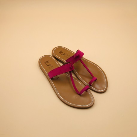 GANGES Suede Framboise Leather - 42
