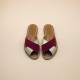 XANDAR Nubuck Burdeo Velours Metal Doré 38