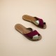 XANDAR Nubuk Burdeo Suede Metallic Gold Leather 38