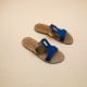 THANOS Velours French Blue Métal Or jaune - 38