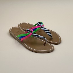 PAPYRUS Imprime Zebre Fluo Rose bleu Vert- 40