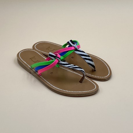 PAPYRUS Imprime Zebre Fluo Rose bleu Vert- 40