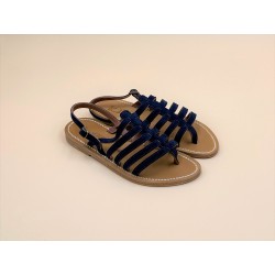 HOMERE Cuir Velours Marine- 38